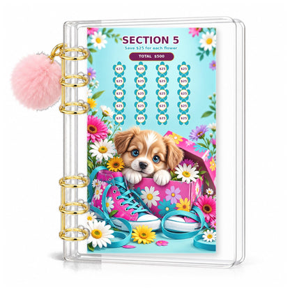 Kitten Puppy 3000 Savings Challenge A6 Binder Bundle
