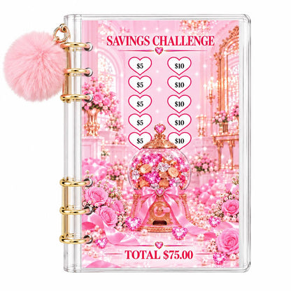 Low Budget Savings Challenge Bundle A6 Binder Pink Cash Budget Planner