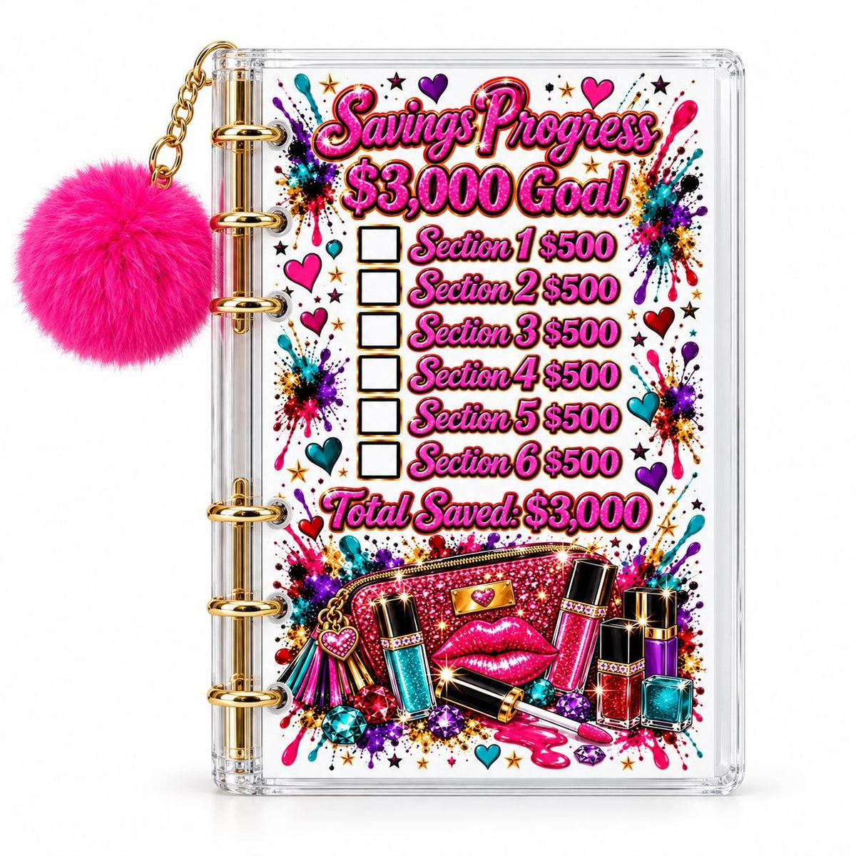 Makeup Savings Binder: 3000 Challenge