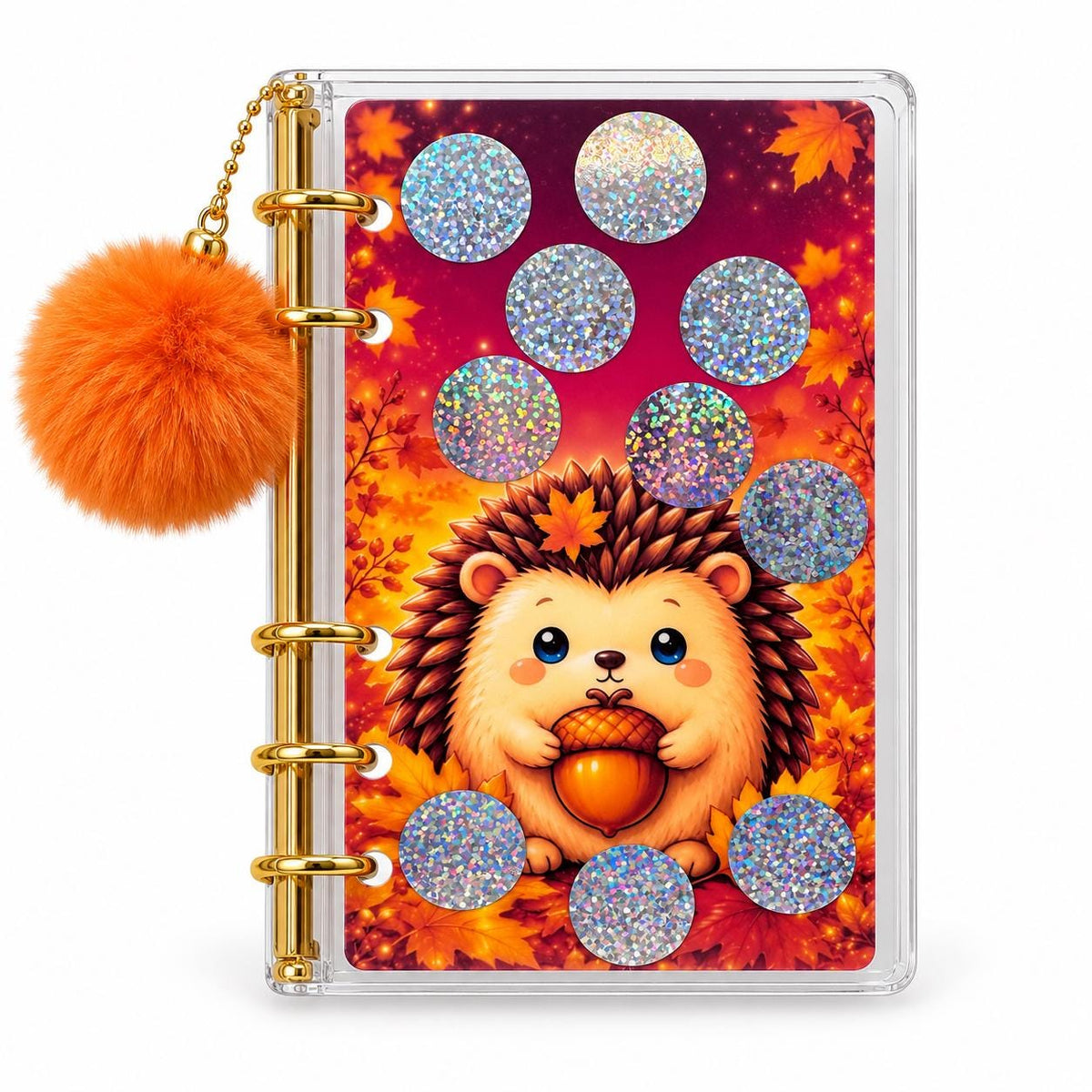 Autumn Savings Challenge: A6 Clear Binder, Pom-Pom Charm, Cash Envelopes